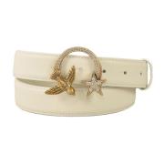 Leren Riem Pinko , Beige , Dames