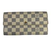 Pre-owned Canvas wallets Louis Vuitton Vintage , White , Dames