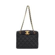 Pre-owned Leather chanel-bags Chanel Vintage , Black , Dames