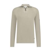 Tias Halfzip Pullover Born With Appetite , Beige , Heren