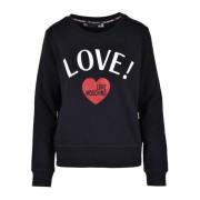 Katoenen Gebreide Trui Love Moschino , Black , Dames