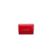 Rode Crossbody Tas met Ketting Love Moschino , Red , Dames