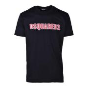 Katoenen T-shirt Dsquared2 , Black , Heren