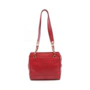 Pre-owned Leather chanel-bags Chanel Vintage , Red , Dames