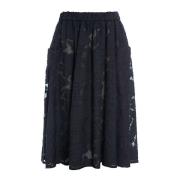 Bloemen Fil Coupé Rok Zwart Bitte Kai Rand , Black , Dames