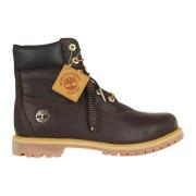 Premium Donkerbruine Volnerf Laarzen Timberland , Brown , Dames