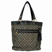 Pre-owned Canvas handbags Louis Vuitton Vintage , Black , Dames