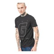 Katoen Logo Print T-shirt Guess , Black , Heren