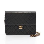 Pre-owned Leather chanel-bags Chanel Vintage , Black , Dames