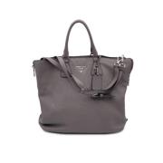 Pre-owned Leather prada-bags Prada Vintage , Gray , Dames