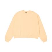 Athletics French Terry Crew Sweatshirts New Balance , Orange , Dames