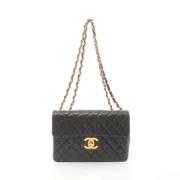 Pre-owned Leather chanel-bags Chanel Vintage , Black , Dames