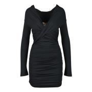 Elegante Jurk van Stretchstof Aniye By , Black , Dames