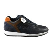 Leren en Polyester Sneakers Hogan , Black , Heren