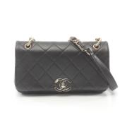 Pre-owned Leather chanel-bags Chanel Vintage , Black , Dames