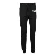 Katoen Spandex Broek Love Moschino , Black , Dames