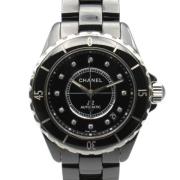 Pre-owned Glass watches Chanel Vintage , Black , Dames