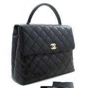 Pre-owned Leather handbags Chanel Vintage , Black , Dames