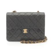 Pre-owned Leather chanel-bags Chanel Vintage , Black , Dames