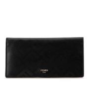 Pre-owned Leather wallets Fendi Vintage , Black , Dames