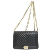 Pre-owned Leather chanel-bags Chanel Vintage , Black , Dames