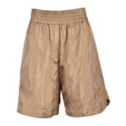 Zijde Blend Bermuda Shorts Douuod Woman , Brown , Dames