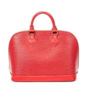 Pre-owned Leather handbags Louis Vuitton Vintage , Red , Dames