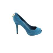 Pre-owned Leather heels Louis Vuitton Vintage , Blue , Dames