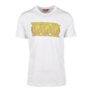 Katoenen T-shirt Diesel , White , Heren