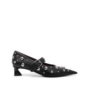 Elsa Studded Kitten Heel Pumps Stella McCartney , Black , Dames