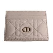 Pre-owned Leather wallets Dior Vintage , Pink , Dames