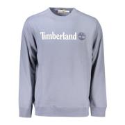 Blauwe Sweatshirt met Print en Lange Mouwen Timberland , Blue , Heren