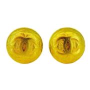 Pre-owned Fabric chanel-jewelry Chanel Vintage , Yellow , Dames