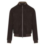 Italiaanse Suede Bomberjack Fedeli , Brown , Heren