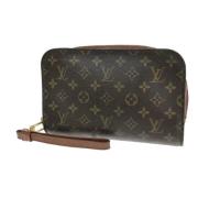 Pre-owned Canvas clutches Louis Vuitton Vintage , Brown , Dames