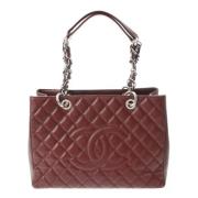 Pre-owned Leather chanel-bags Chanel Vintage , Brown , Dames