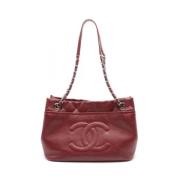 Pre-owned Leather chanel-bags Chanel Vintage , Red , Dames