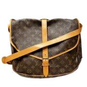 Pre-owned Canvas louis-vuitton-bags Louis Vuitton Vintage , Brown , Da...