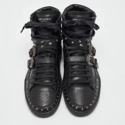 Pre-owned Leather sneakers Yves Saint Laurent Vintage , Black , Heren