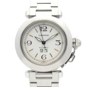 Pre-owned Glass watches Cartier Vintage , White , Dames