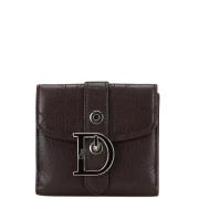 Pre-owned Leather wallets Dior Vintage , Brown , Dames