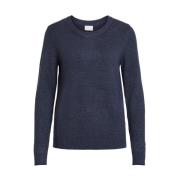 Stijlvolle O-Neck Trui Vila , Blue , Dames