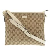 Pre-owned Canvas gucci-bags Gucci Vintage , Beige , Dames