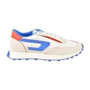 Witte/Blauwe Sneakers voor Heren Diesel , White , Heren