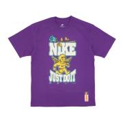 Paarse Cosmos Sportkleding Tee Korte Mouw Nike , Purple , Dames