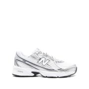 Witte Mesh Sneakers Metallic Details New Balance , White , Heren