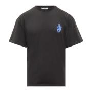 Anker Logo Ronde Hals T-shirt JW Anderson , Black , Heren