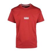 Bordeaux T-Shirt voor Heren Bikkembergs , Red , Heren