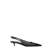 Mesh Slingback Pumps Saint Laurent , Black , Dames