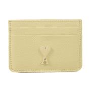 Leren kaarthouder Ami Paris , Beige , Heren